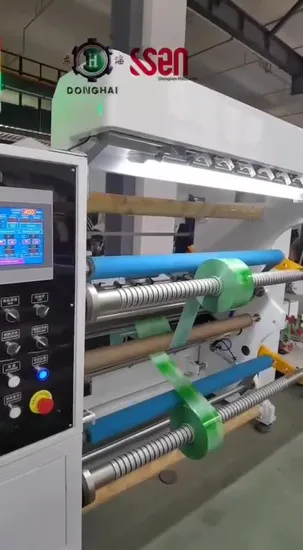 Donghai Lfq-a High Speed Slitting Rewinding Machine Slitter Rewinder for Jumbo Rolls in Flexible Packaging BOPP Pet CPP Paper Adhesive Label Slitter Max. 400mpm