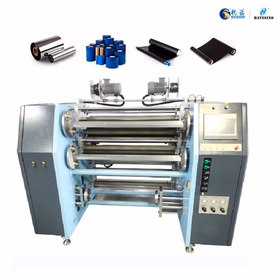 Precio competitivo personalizado TTR totalmente automático Estampación en caliente Cinta de transferencia térmica Cinta de carbono Máquina cortadora de cinta de color Cortadora rebobinadora